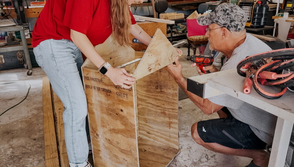 Front assembly of Little Free Library