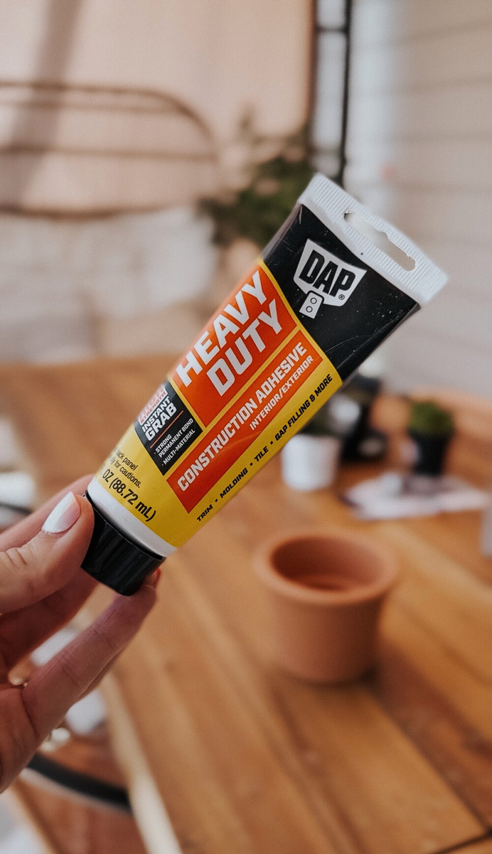 DAP on the go construction adhesive