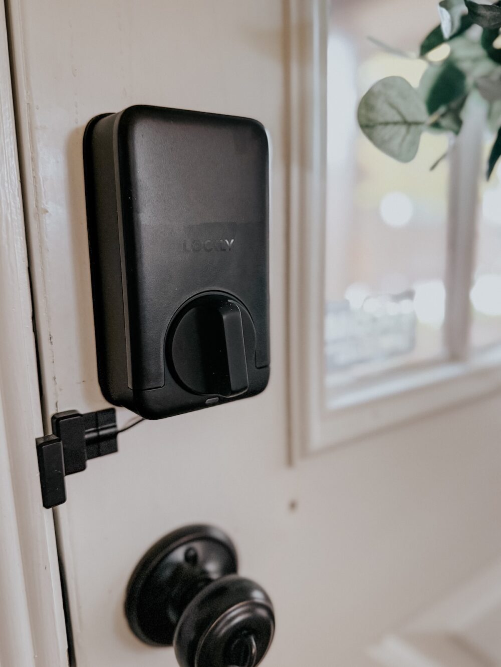 close up of interior of Lockly Secure Pro Deadbolt 