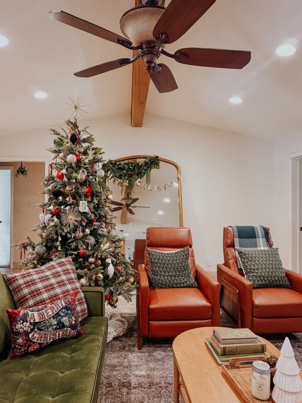 cozy and nostalgic Christmas living room