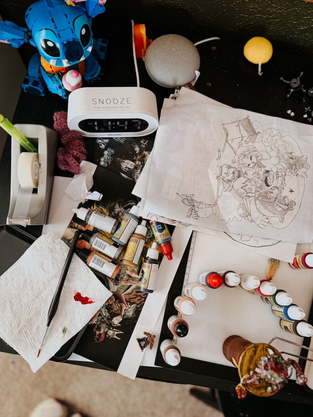 close up of tween desk
