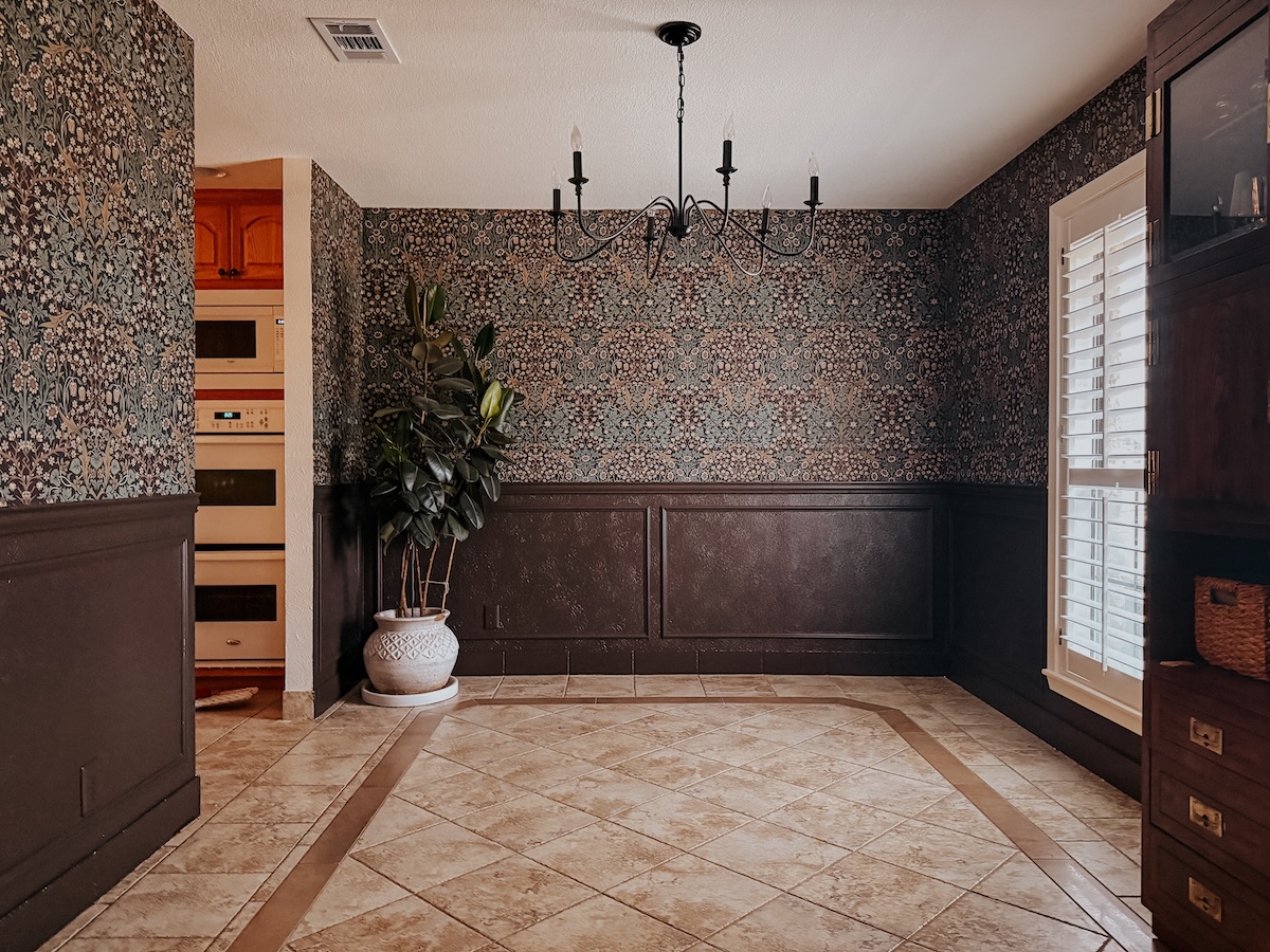 Our Dining Room Wallpaper + Trim