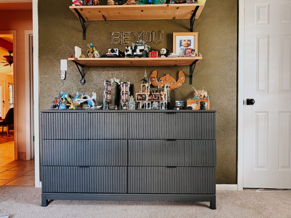 IKEA TARVA dresser painted Carbon Copy by Behr