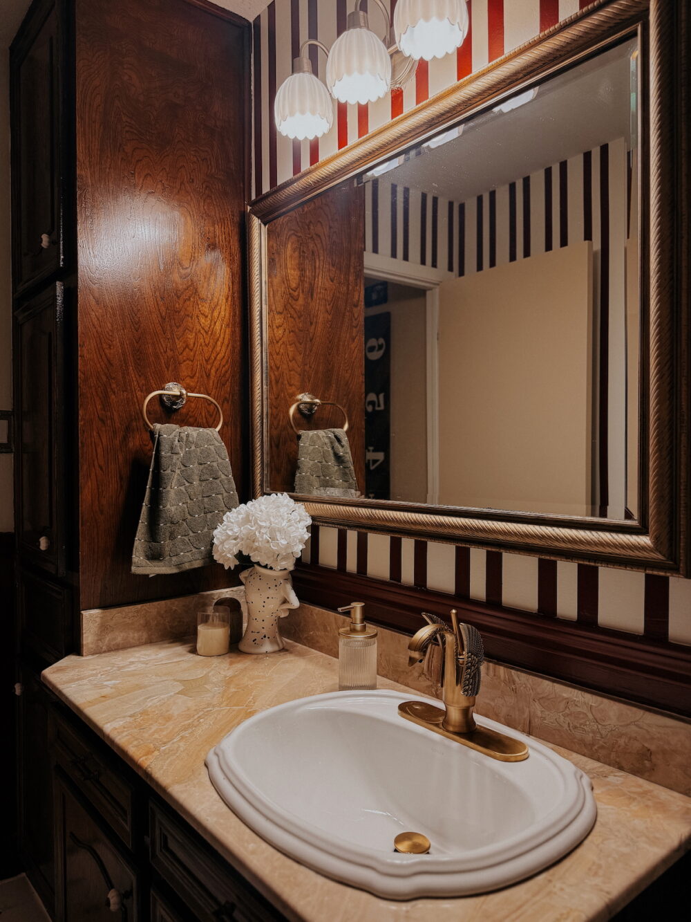 bathroom with vintage inspired details